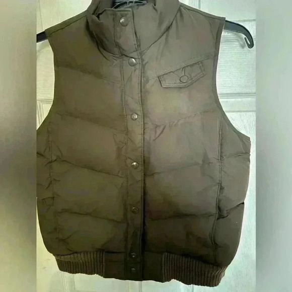 Y2K Women’s GAP Brown and Pink Puffer Vest - Picture 1 of 9